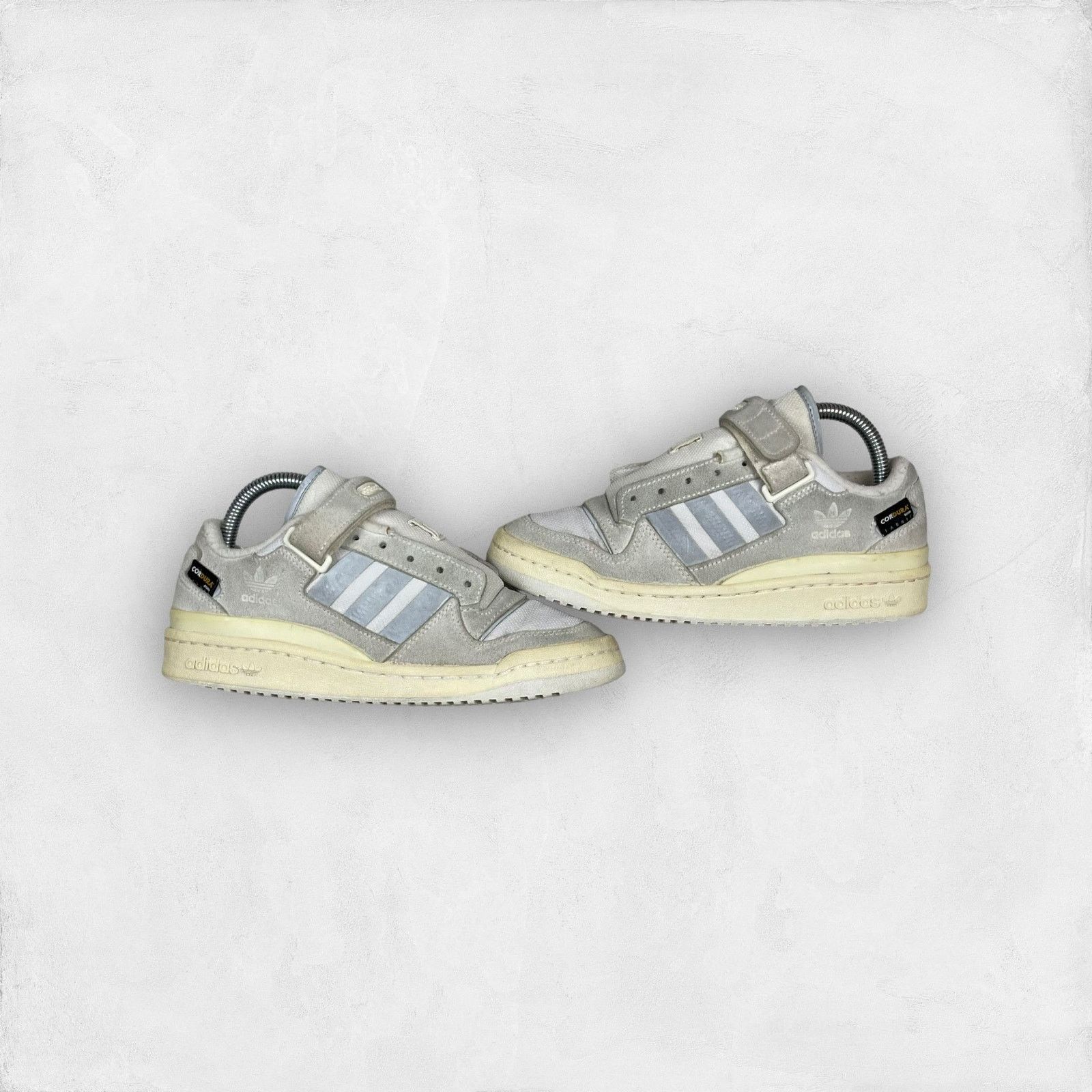 Adidas Adidas Forum Low Mens Off White Silver Metallic Sneakers 5.5 Size US 5.5 / EU 38 - 1 Thumbnail