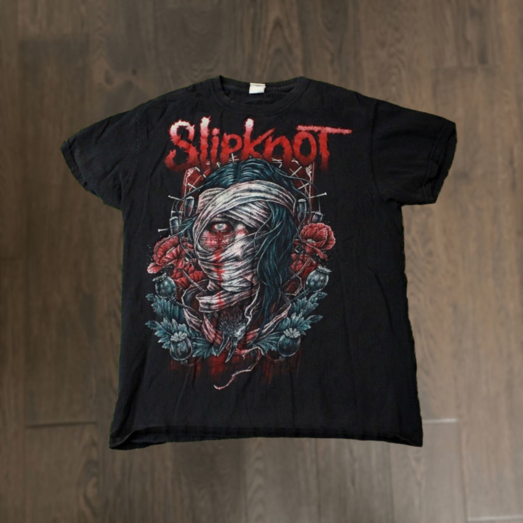 Gildan Nike Slipknot Shirt Men Short Sleeve Jersey Tee Gildan Original Size M Black 100% Cotton Size US M / EU 48-50 / 2 - 1 Thumbnail