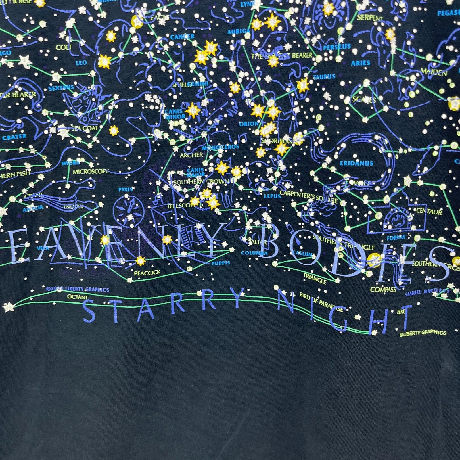 Vintage Vintage Heavenly Bodies Constellations Starry T Shirt XL Size US XL / EU 56 / 4 - 3 Thumbnail
