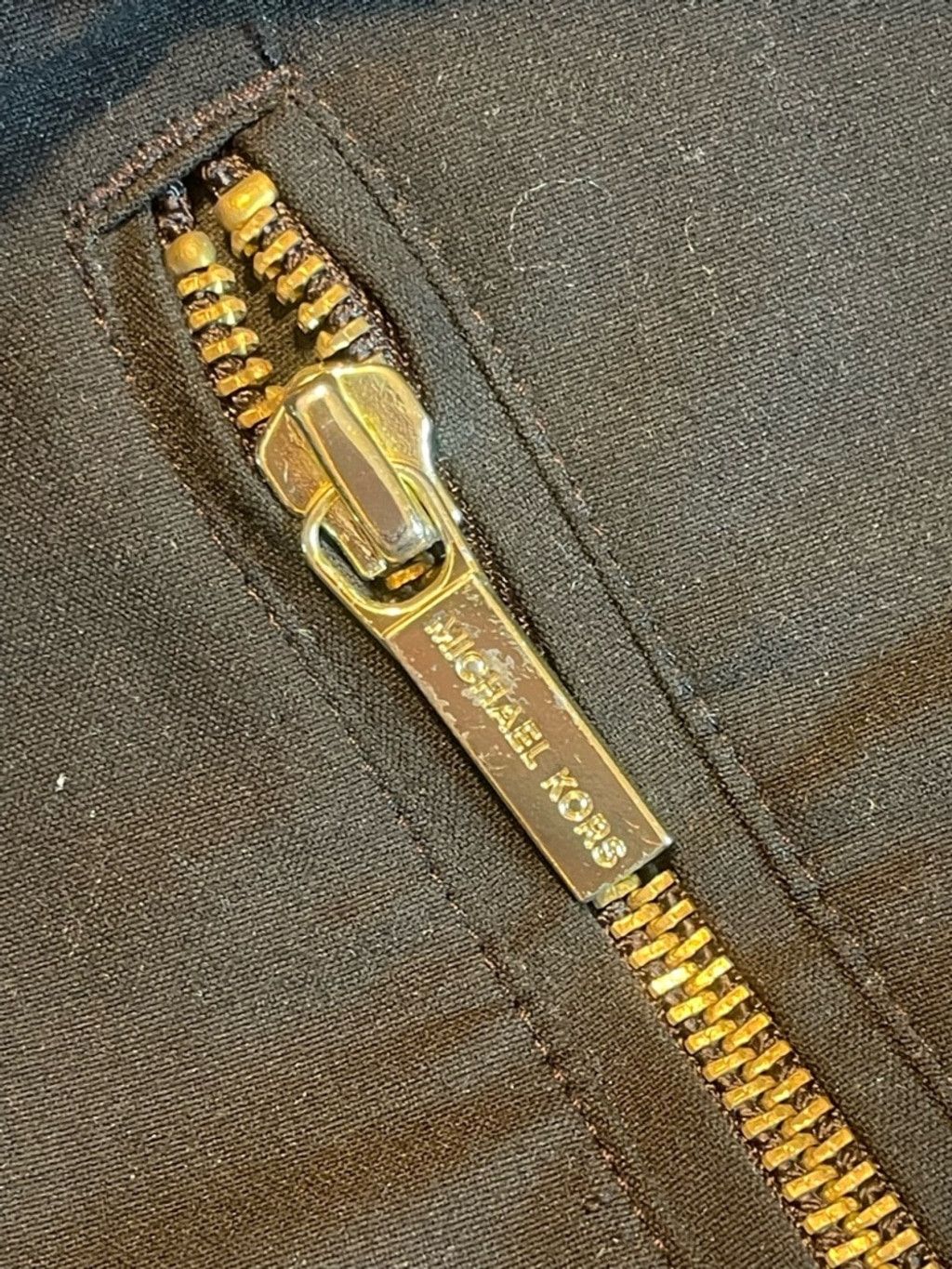 Michael Kors Michael Kors Black Gold Zip Ankle Pants 8 Quiet Luxury Moto Size 30" / US 8 / IT 44 - 5 Thumbnail