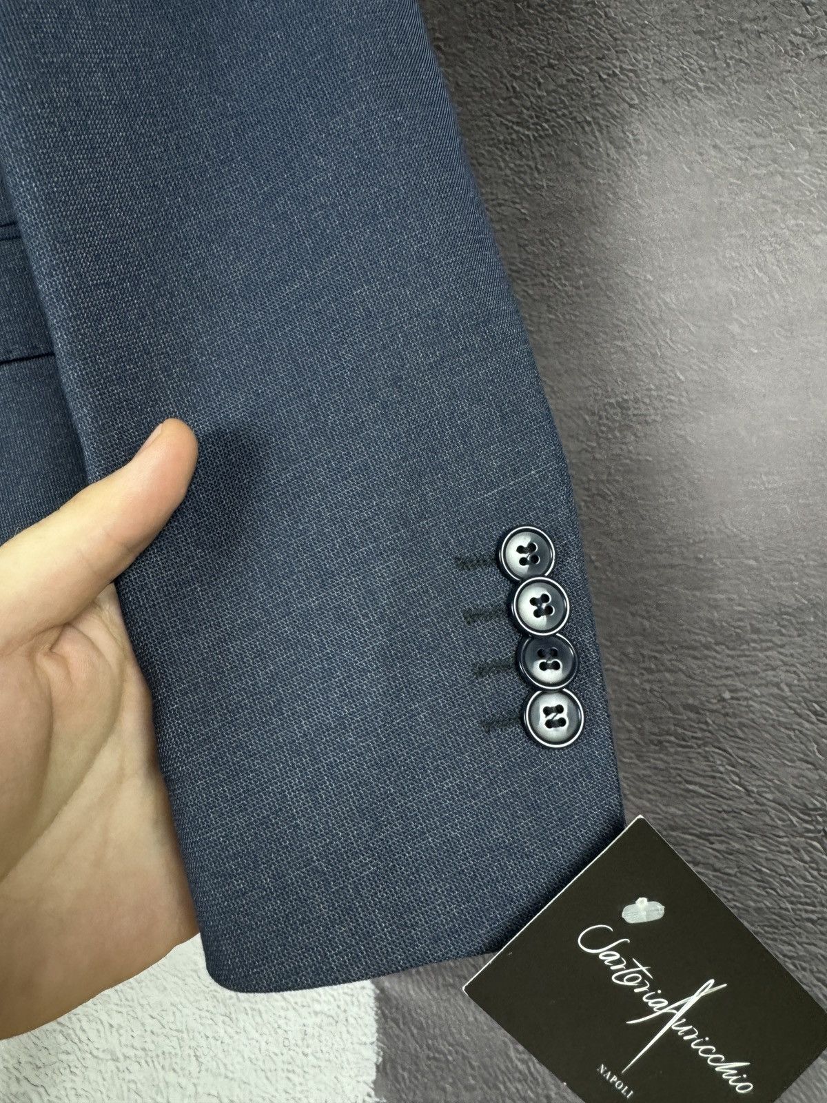 Other P. Langella Bottega italiana pattern blue 2 button 2 pc suit Size 34R - 8 Thumbnail