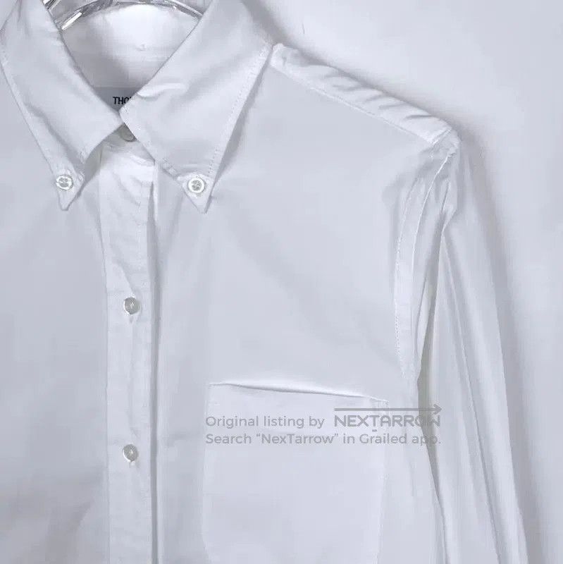Thom Browne Thom Browne White Cotton Long Sleeve Dress . Size S / US 4 / IT 40 - 3 Thumbnail