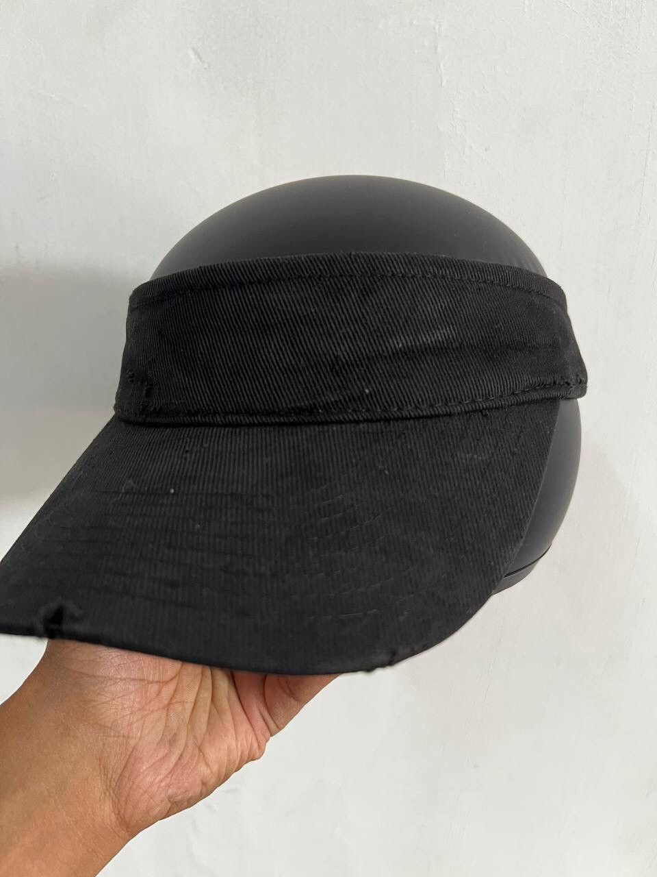 Vintage Plain Black Vintage Visor Hat Size ONE SIZE - 7 Thumbnail