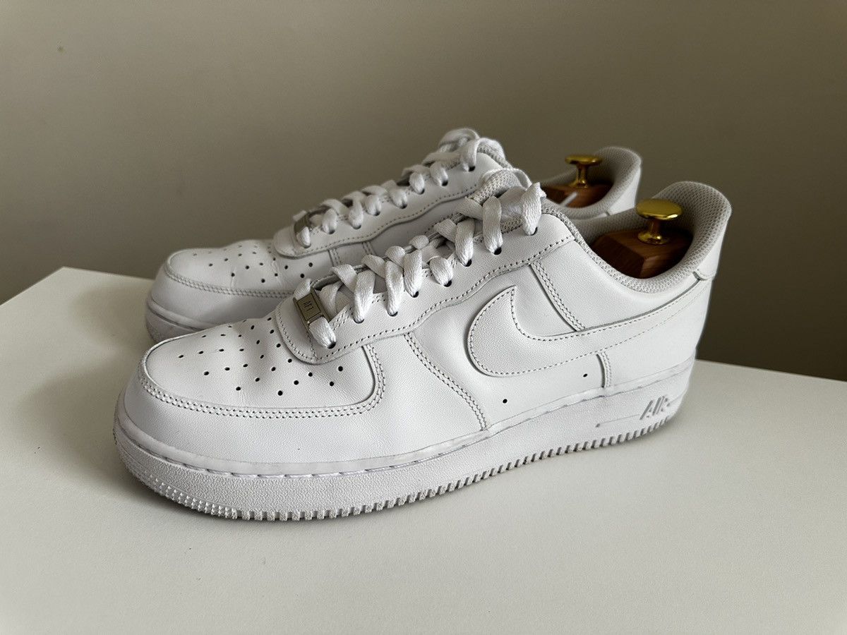 Nike Nike Air Force 1 Low White Leather Size US 10 / EU 43 - 1 Thumbnail