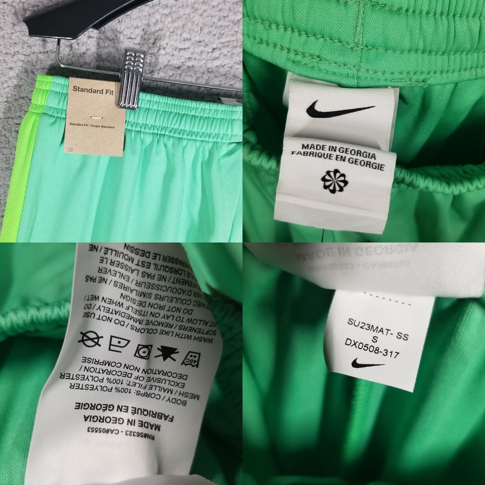 Nike Nike Dri-Fit Women Soccer Pants Athletic Nike Academy DX0508-317 Black Neon Jade Striped Pockets Regular S Size 28" / US 6 / IT 42 - 8 Thumbnail
