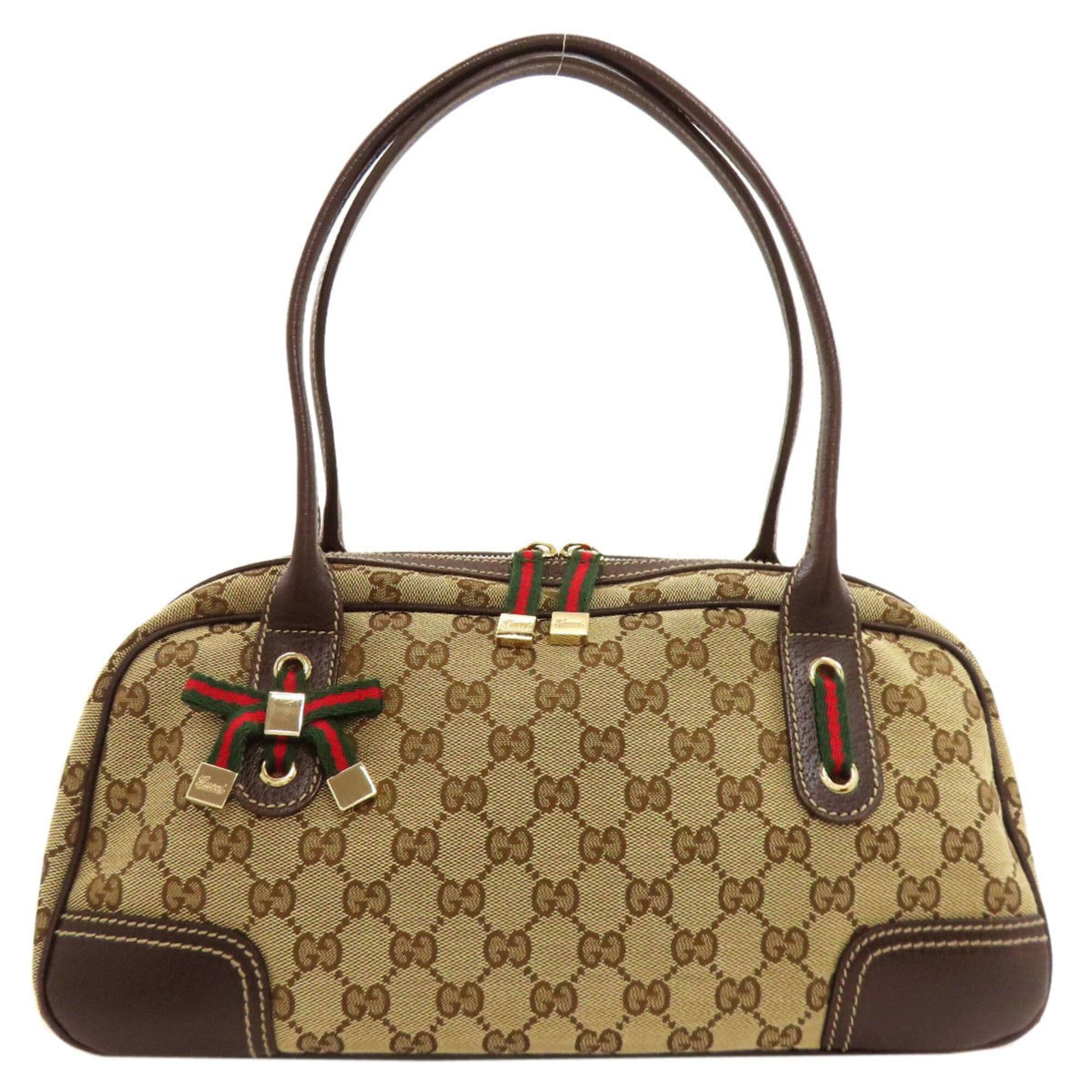 Gucci Gucci 161720 Princy GG Mini Boston Tote Bag Canvas Women's GUCCI Size ONE SIZE - 1 Thumbnail