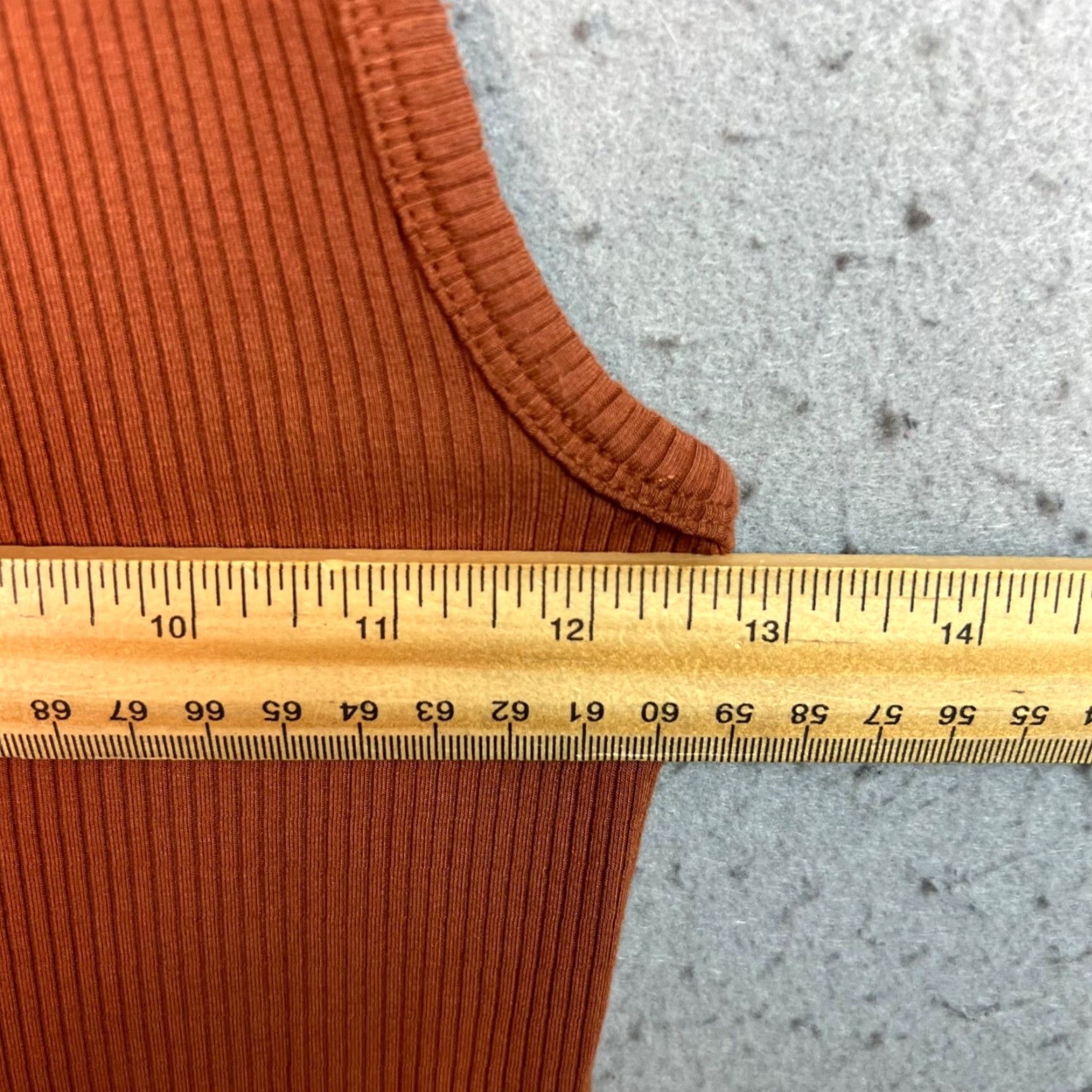 Vintage VINTAGE Wilfred Women's Brown Sleeveless Ribbed Tank Top Size Medium Tencel Elastane Size M / US 6-8 / IT 42-44 - 5 Thumbnail