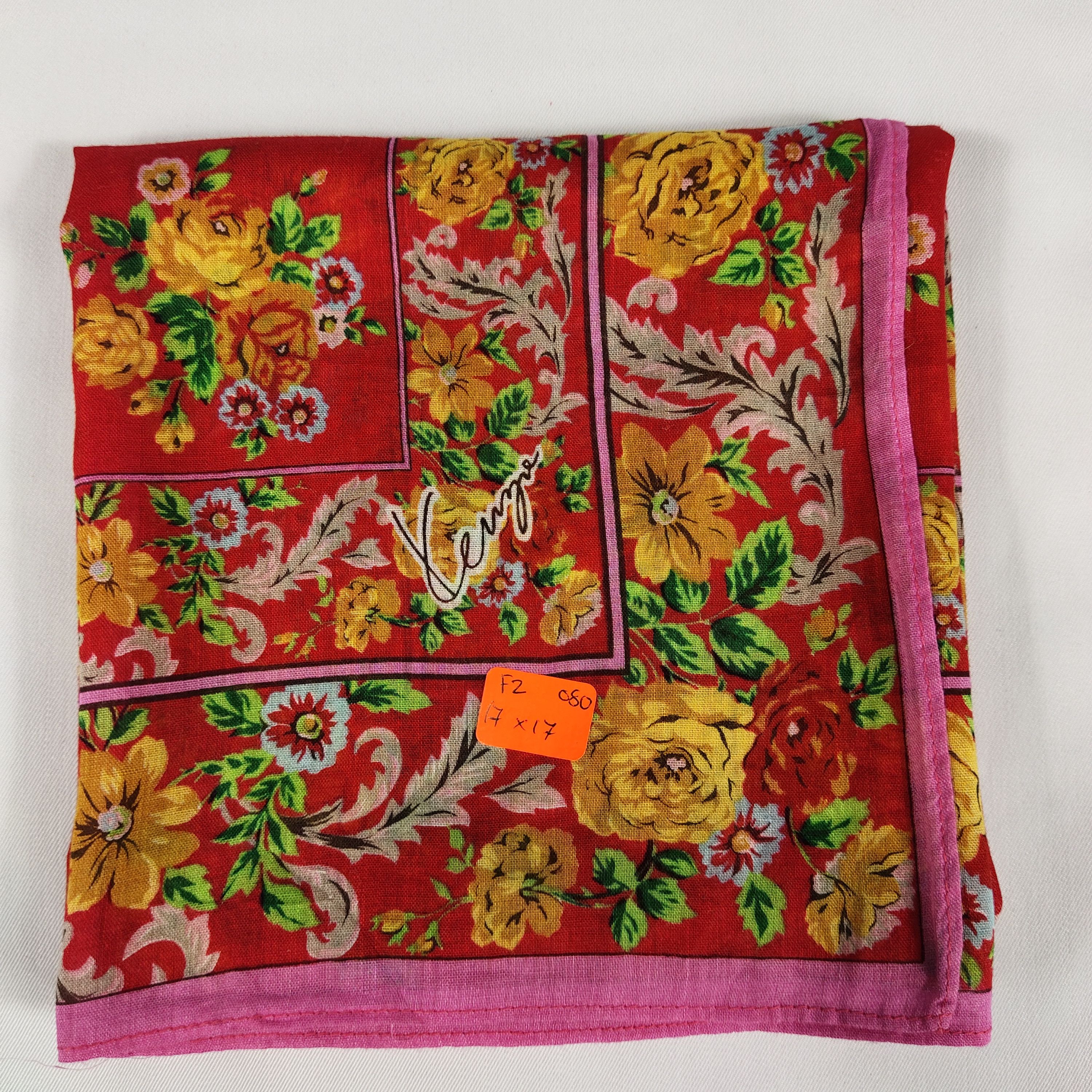 Kenzo × Vintage Kenzo Handkerchief / Neckerchief / Bandana FZ080 Size ONE SIZE - 2 Thumbnail