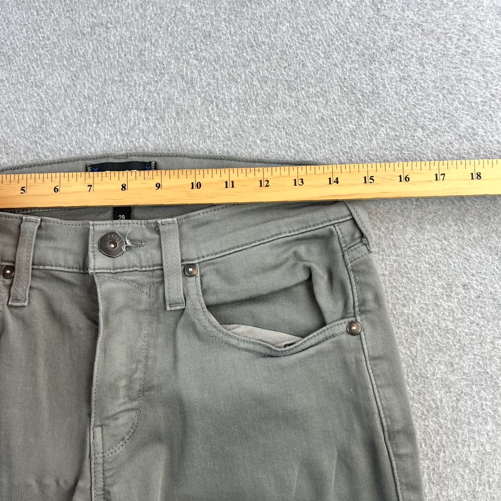 Paige Paige Lennox Jeans Mens 29 Gray Slim Fit Stretch Five Pocket Denim Pants Size US 29 - 2 Thumbnail