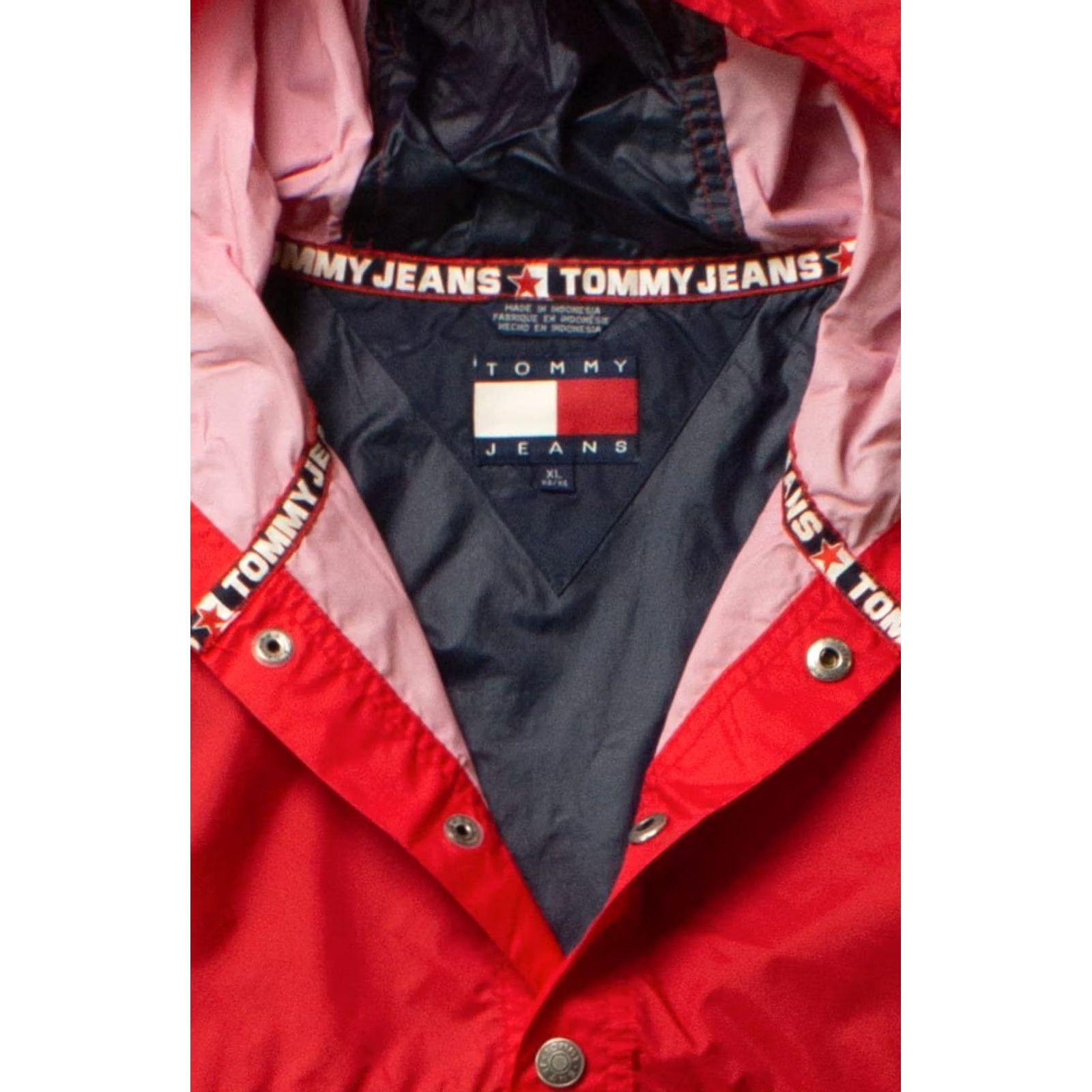 Tommy Hilfiger VINTAGE Tommy Hilfiger Jeans Pullover Windbreaker 1990s Red XS XL? Size US XL / EU 56 / 4 - 3 Thumbnail