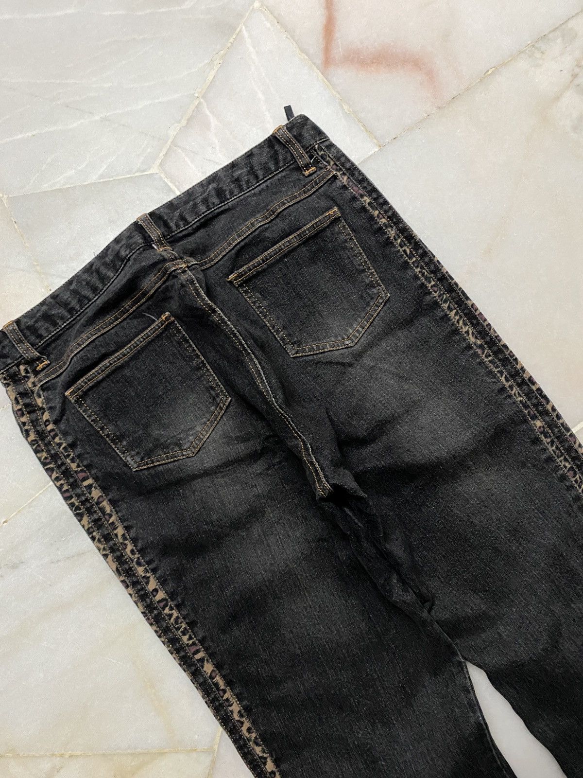 Japanese Brand Vintage 90s Style Browdwin split leopard Mudwash Size US 30 / EU 46 - 17 Thumbnail