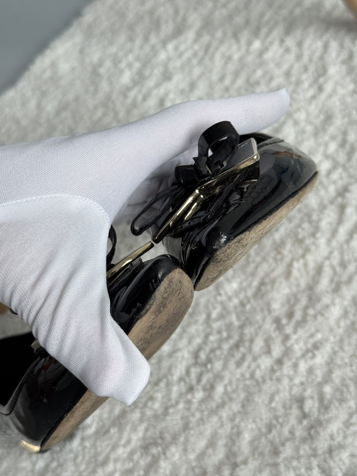 Dior Dior Patent Leather Pointed Toe Bow Ballet Flats Black Size US 8 / IT 38 - 11 Thumbnail