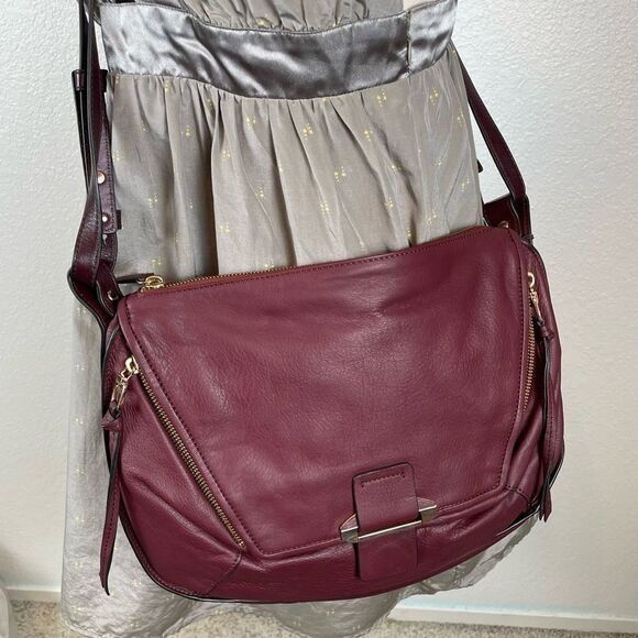 Other Kooba Leroy hobo crossbody handbag wildberry burgundy red NE Size ONE SIZE - 12 Thumbnail