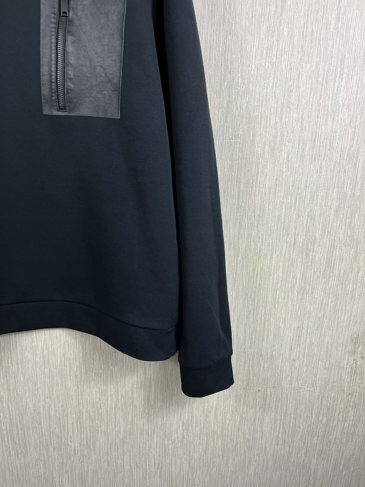 Cos × Designer COS leather patch pocket zip basic sweatshirt y2k crewneck Size US L / EU 52-54 / 3 - 6 Thumbnail