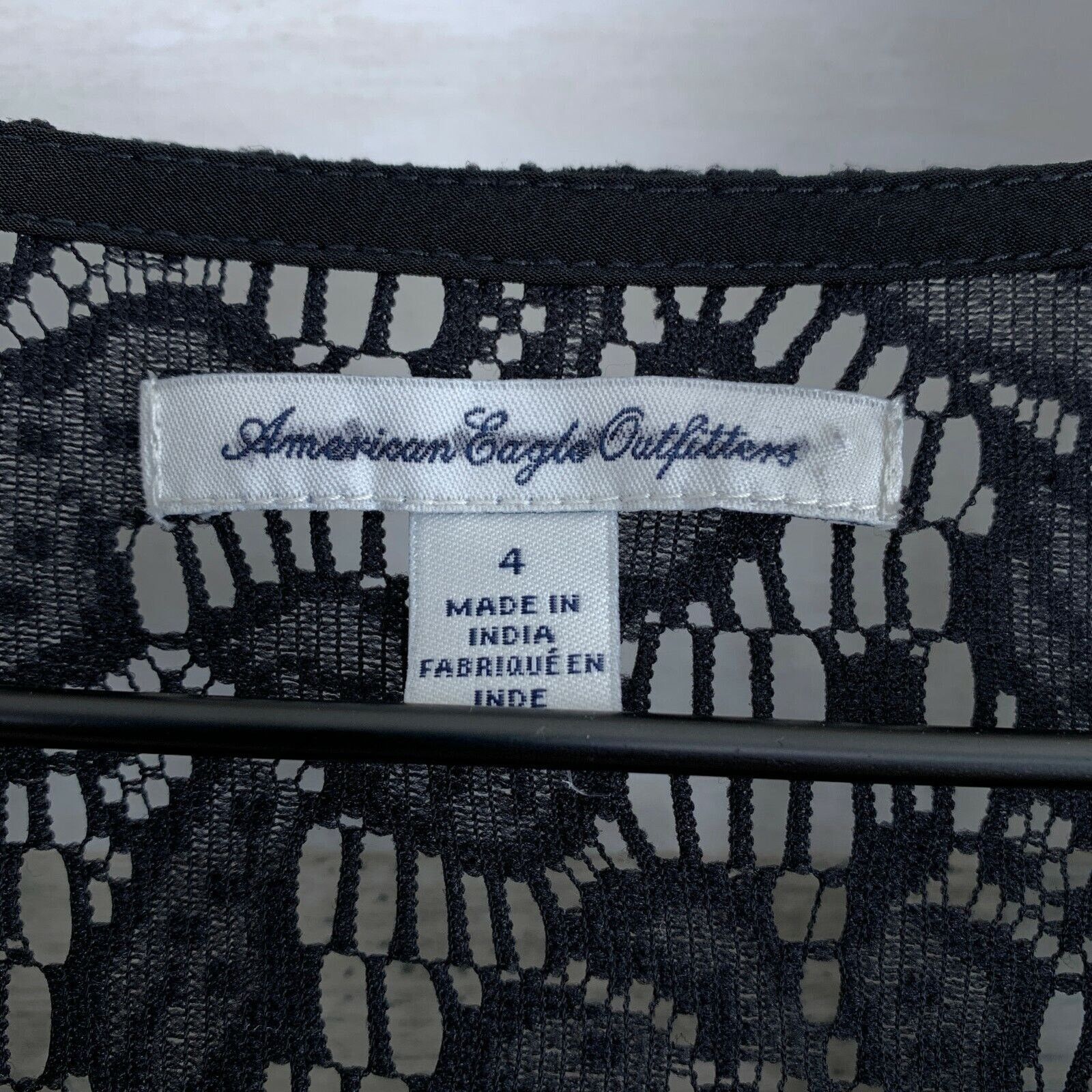 American Eagle Outfitters American Eagle Lace Back Mini Dress Black Sleeveless 4 Size S / US 4 / IT 40 - 6 Thumbnail