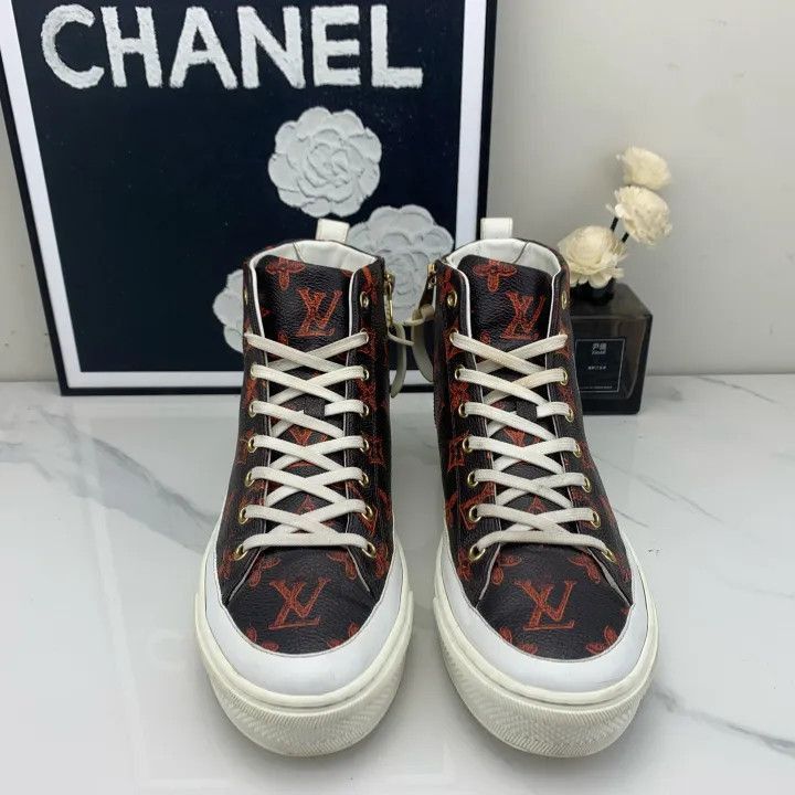Louis Vuitton Louis Vuitton Stellar High-Top Sneakers in Brown -2508 Size US 6 / IT 36 - 1 Thumbnail
