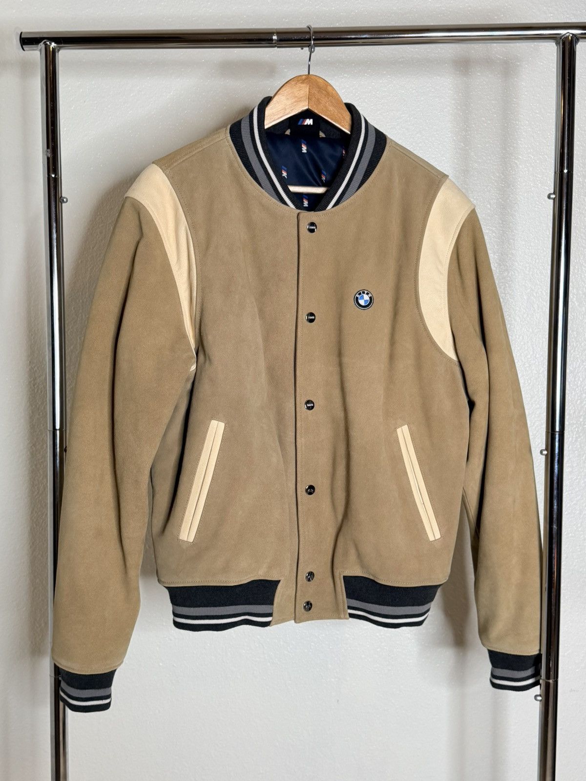 BMW × Kith KITH x BMW Beige Varsity Jacket Size US M / EU 48-50 / 2 - 1 Thumbnail