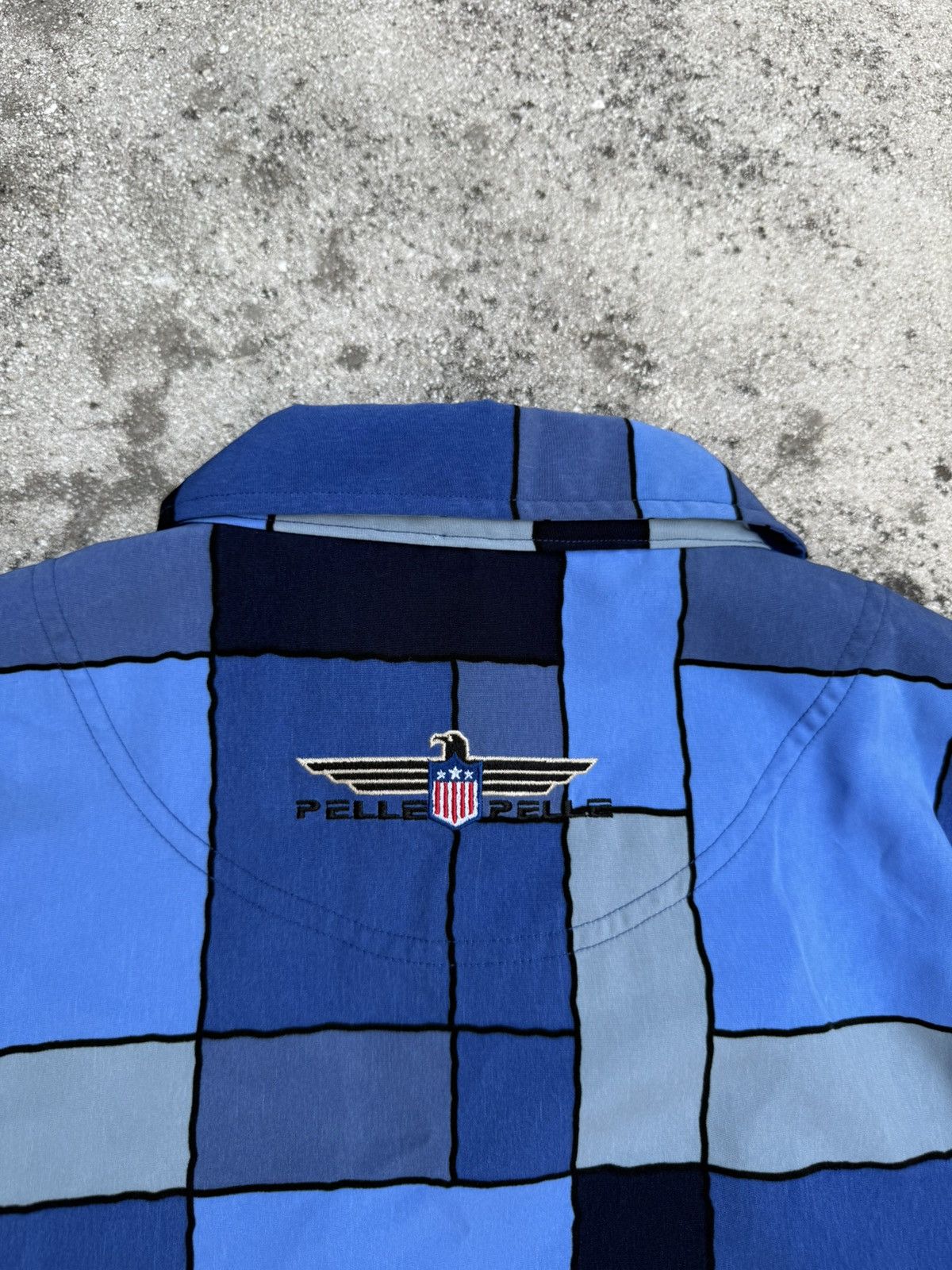 Pelle Pelle Vintage Y2K Pelle Pelle Blue Stained Glass Button Up shirt Size US XXL / EU 58 / 5 - 3 Thumbnail