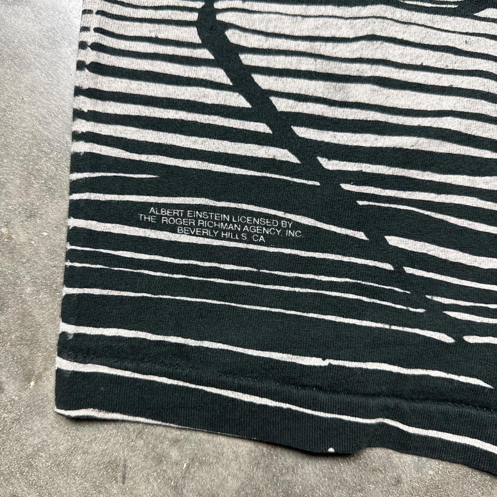 Fruit Of The Loom Albert Einstein All Over Front Print Vintage 90's T-Shirt Size US L / EU 52-54 / 3 - 5 Thumbnail