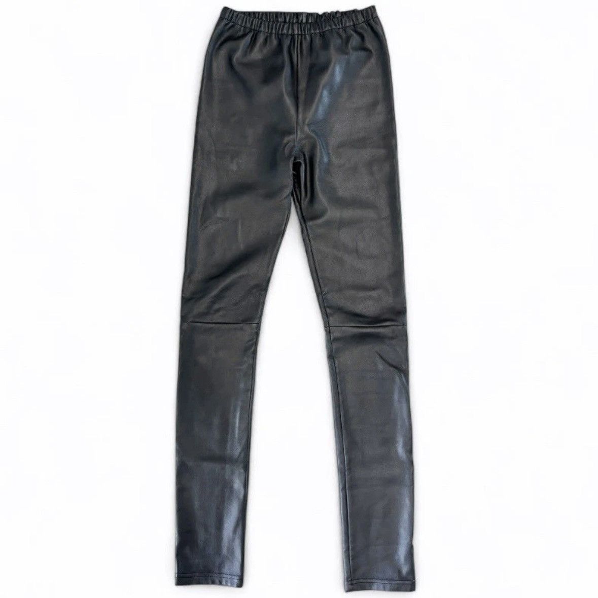 MM6 Maison Margiela Black Leather Leggings Size 36