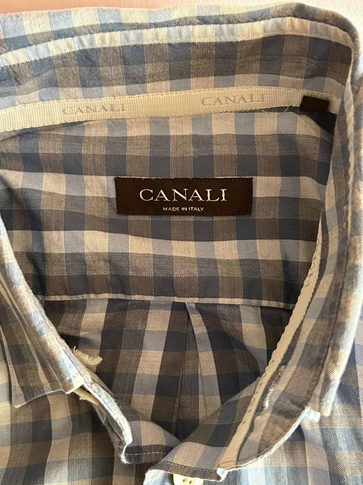 Canali Canali Men’s M Check Casual Shirt Made in Italy Unworn Size US M / EU 48-50 / 2 - 11 Thumbnail