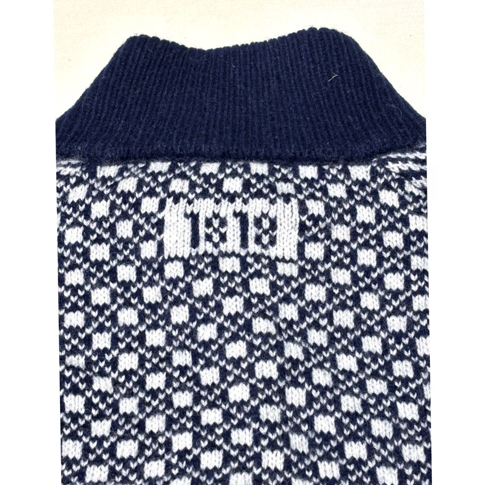 Brooks Brothers Brooks Brothers 1818 Mens Sweater Wool Blend 1/4 Zip Mock Neck Geometric Fair Isle Size L Blue Size US L / EU 52-54 / 3 - 5 Thumbnail