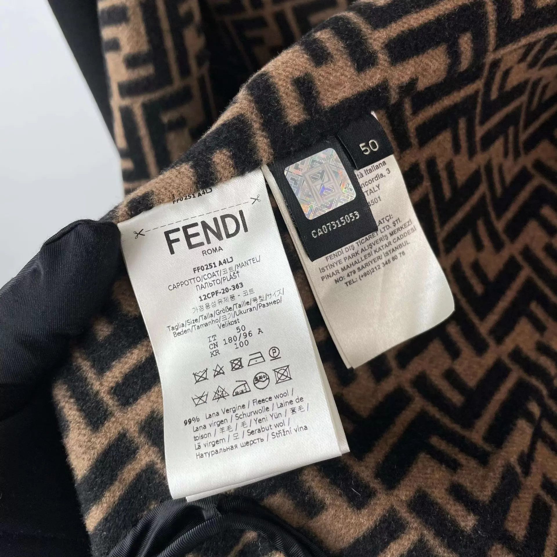Fendi Fendi wool coat black size 50 Size US M / EU 48-50 / 2 - 4 Thumbnail