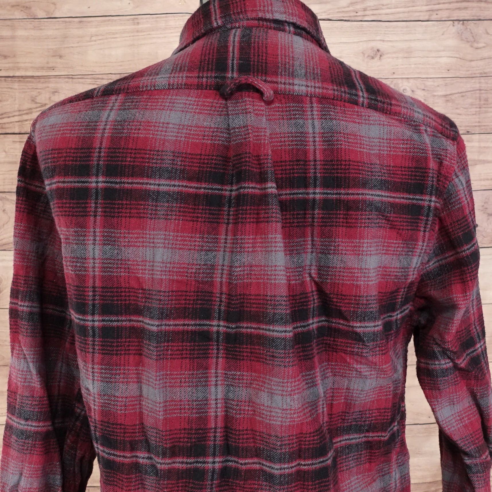 Vintage JACHS Red Plaid Flannel Button-Up Shirt Adult Medium Long Sleeve Regular Fit Mens Size US M / EU 48-50 / 2 - 4 Thumbnail