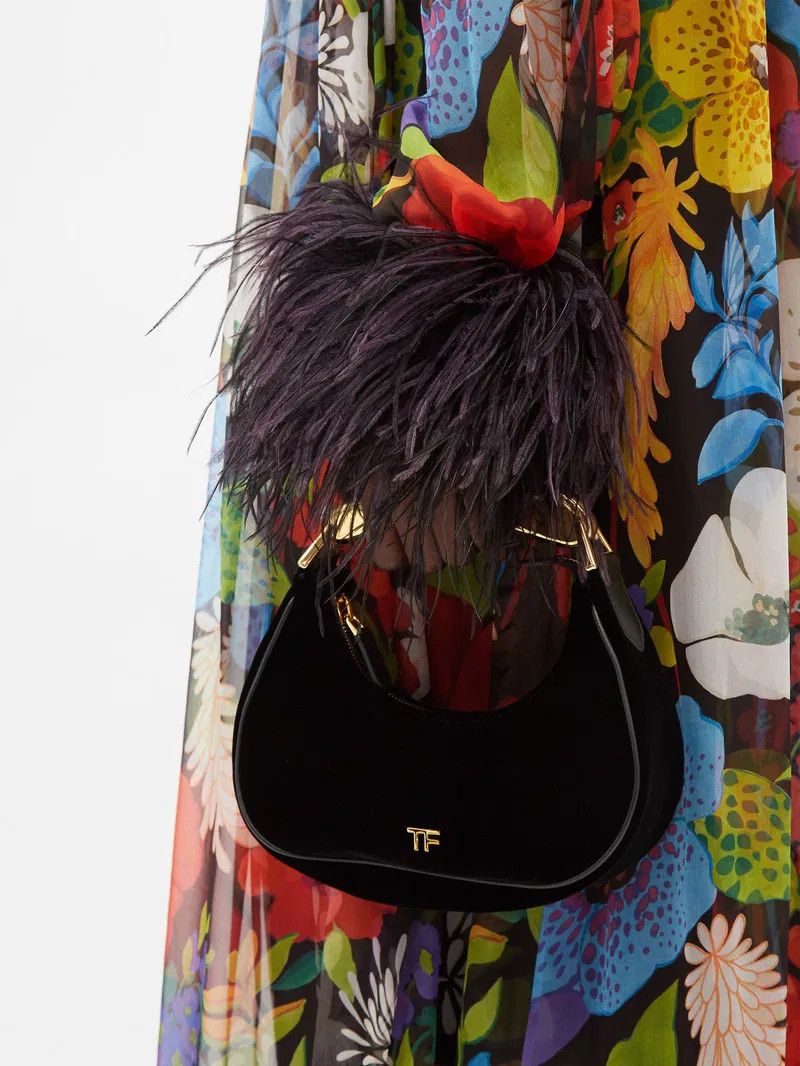 Saint Laurent Paris o1bcso1str1125 Maxi Dress In Floral Silk in Multicolor Size M / US 6-8 / IT 42-44 - 4 Thumbnail