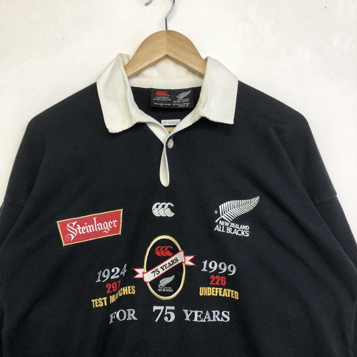 Canterbury of New Zealand × Vintage Vintage Canterbury Steinlager New Zealand Rugby Polo Shirt Size US M / EU 48-50 / 2 - 3 Thumbnail