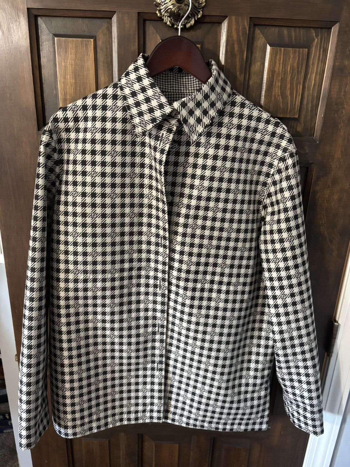 Fendi Fendi Houndstooth Reversible Jacket Size US M / EU 48-50 / 2 - 1 Thumbnail