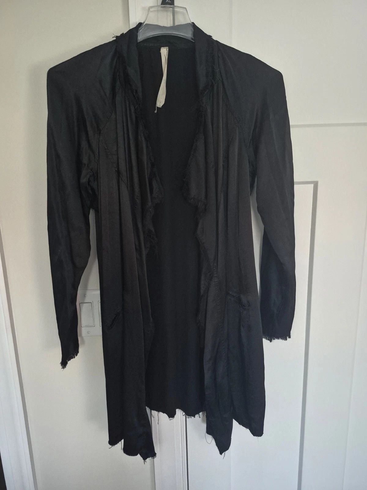 Vacation Jaga Jacket Satin Open Front Fray Hem Size 1 US Size 6 Size M / US 6-8 / IT 42-44 - 2 Thumbnail
