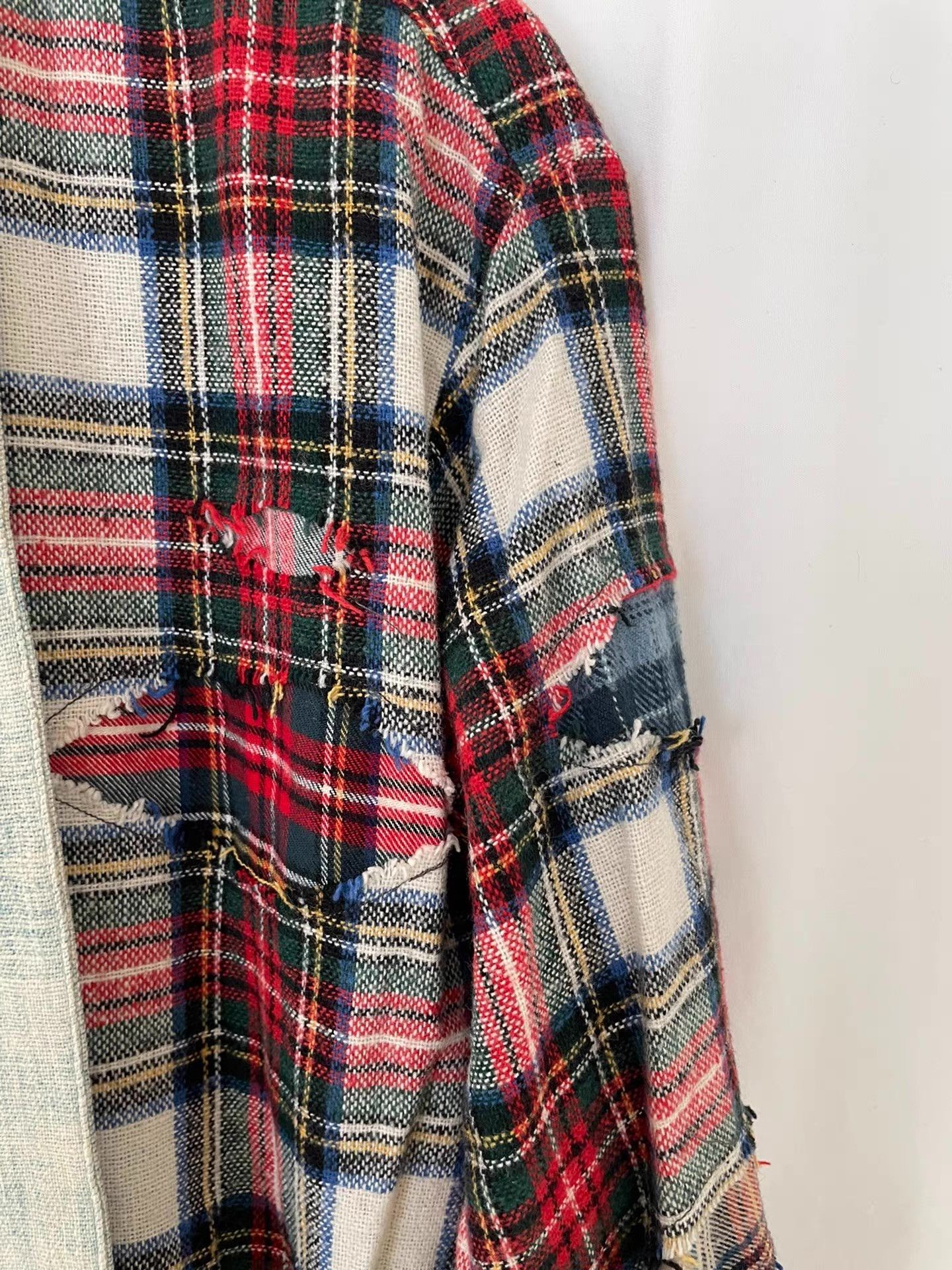 Greg Lauren Greg Lauren Early Wool Plaid Kimono Jacket Ｑ21 Size US M / EU 48-50 / 2 - 8 Thumbnail