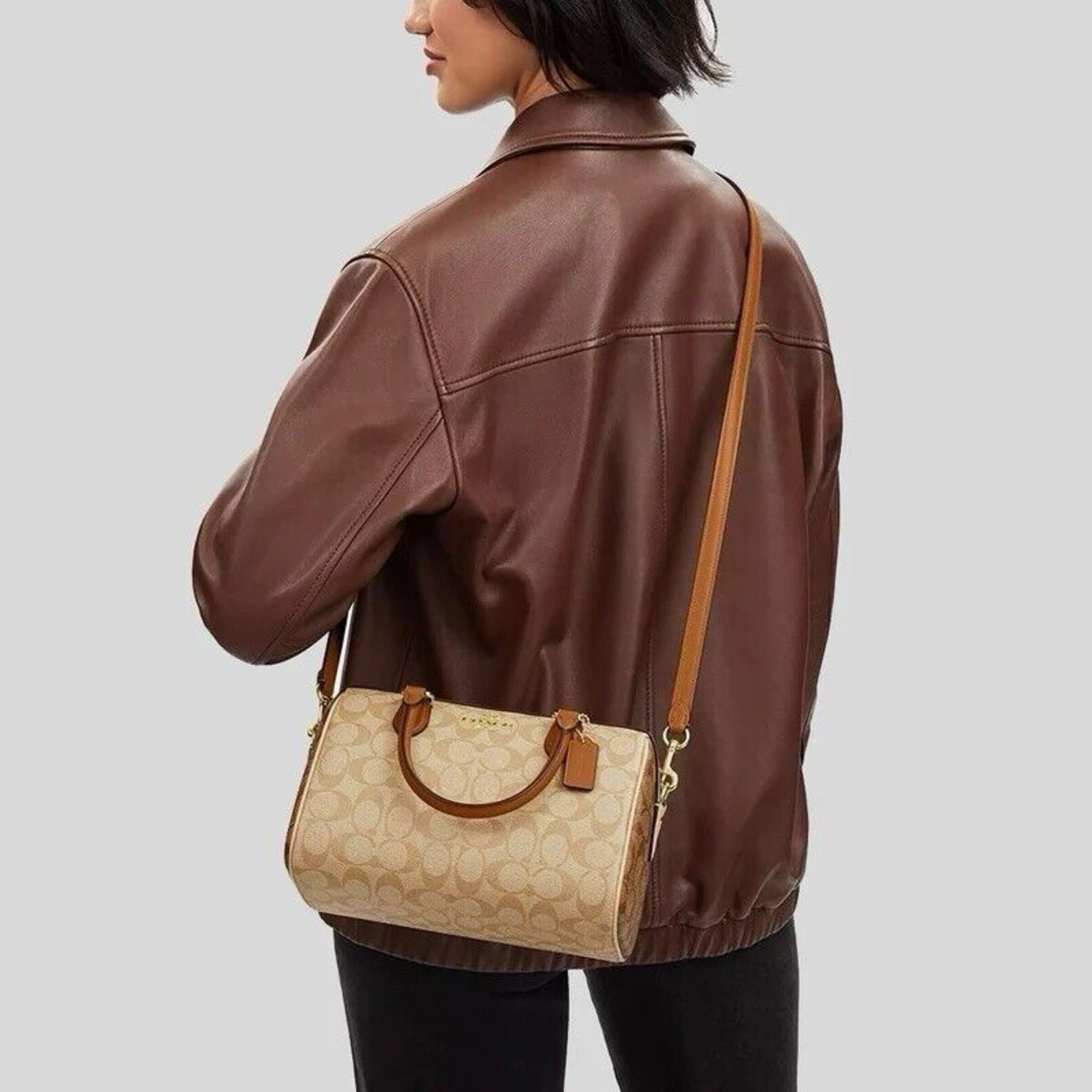 Coach NWT Coach CS185 Rowan Satchel Bag In Blocked Size ONE SIZE - 8 Thumbnail