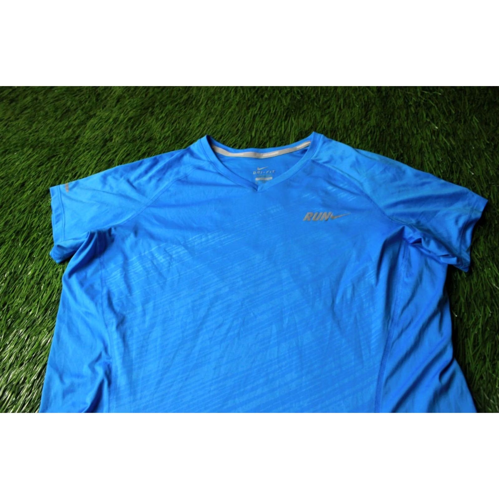 Nike Nike Dri-FIT ORIGINAL RUN Running Shirt Women XL Blue Reflective Logo Training Jersey Size XL / US 12-14 / IT 48-50 - 2 Thumbnail