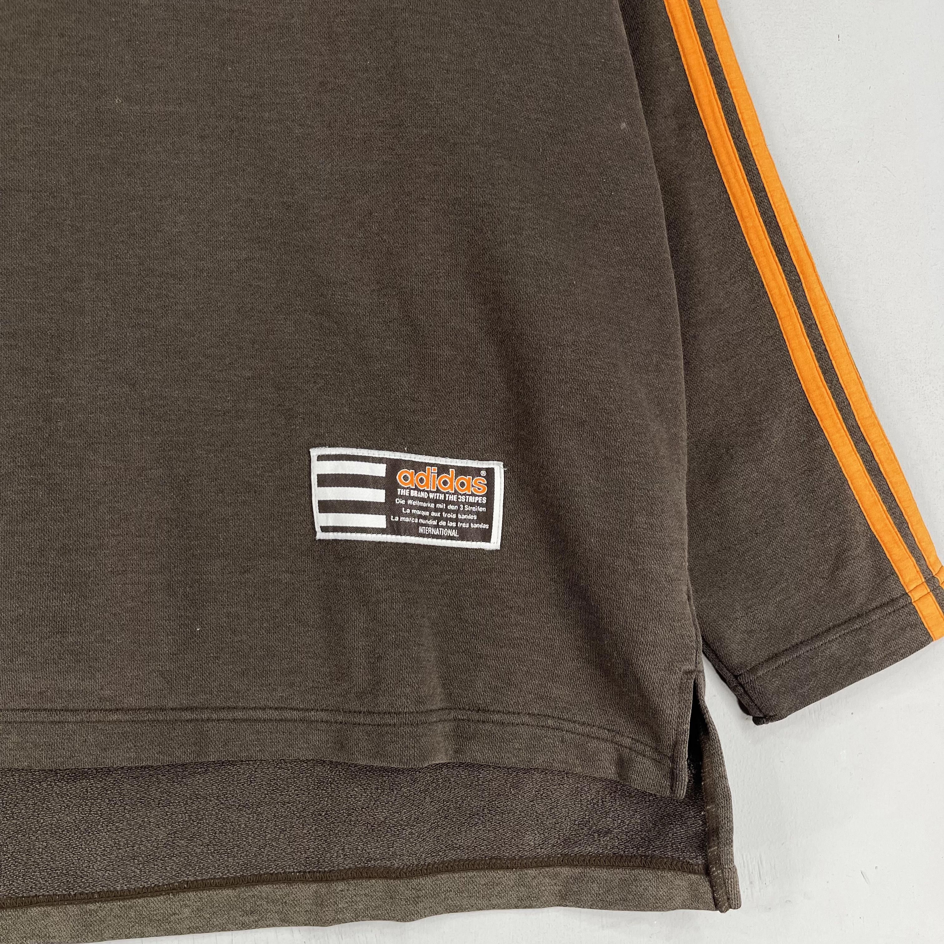 Adidas × Vintage Vintage ADIDAS Three Stripes Sun Faded Pullover Sweater Size US L / EU 52-54 / 3 - 3 Thumbnail