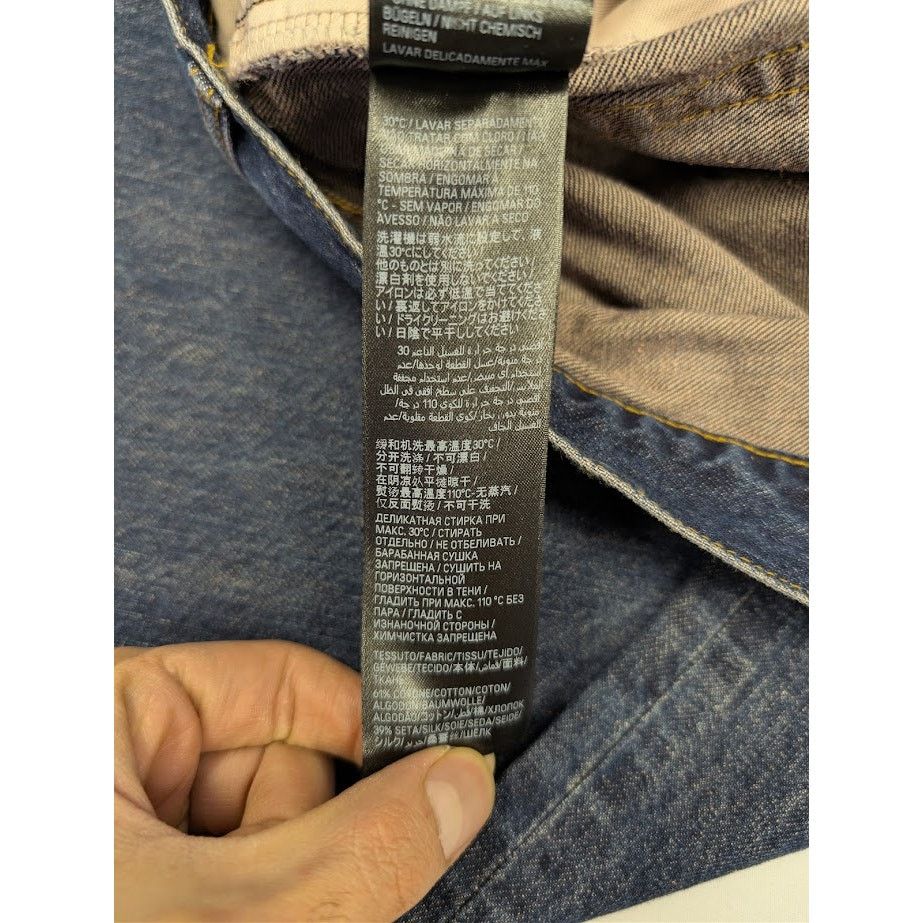 Balenciaga o1rshd1 Silk Denim Baggy Pants in Dark Indigo Size US 32 / EU 48 - 19 Thumbnail