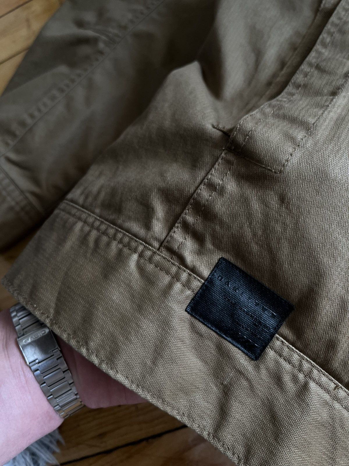 Oakley Oakley Waxed Jacket Olive Military Style Metal Logo Size M Size US M / EU 48-50 / 2 - 10 Thumbnail