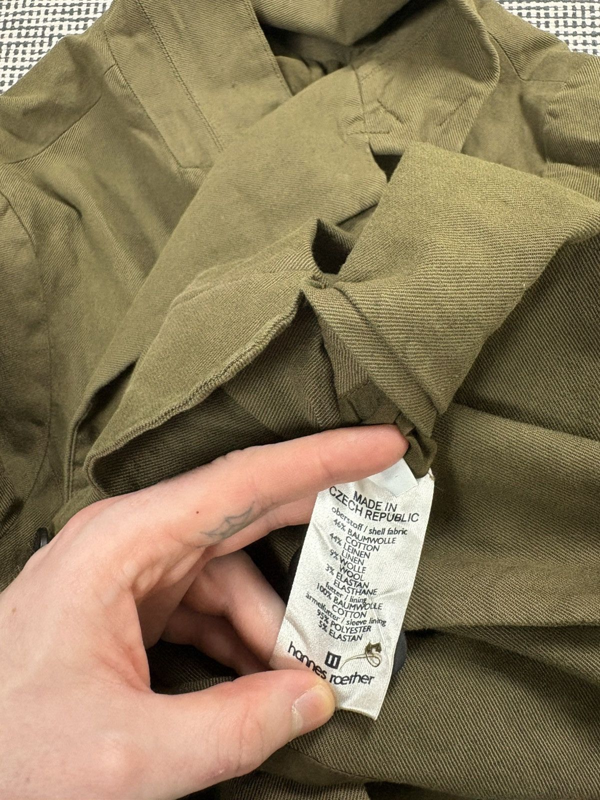hannes roether Hannes Roether cotton linen wool chore coat jacket archive Size L / US 10 / IT 46 - 6 Thumbnail