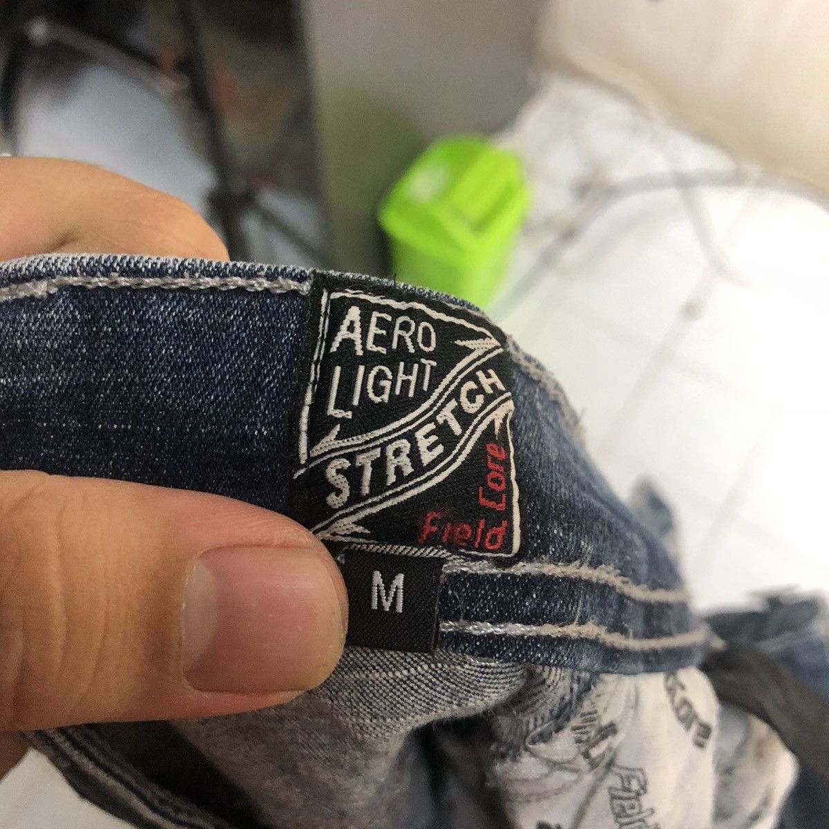 Japanese Brand Aero Light Bleu Distressed Denim Pants #A2108 Size US 32 / EU 48 - 24 Thumbnail