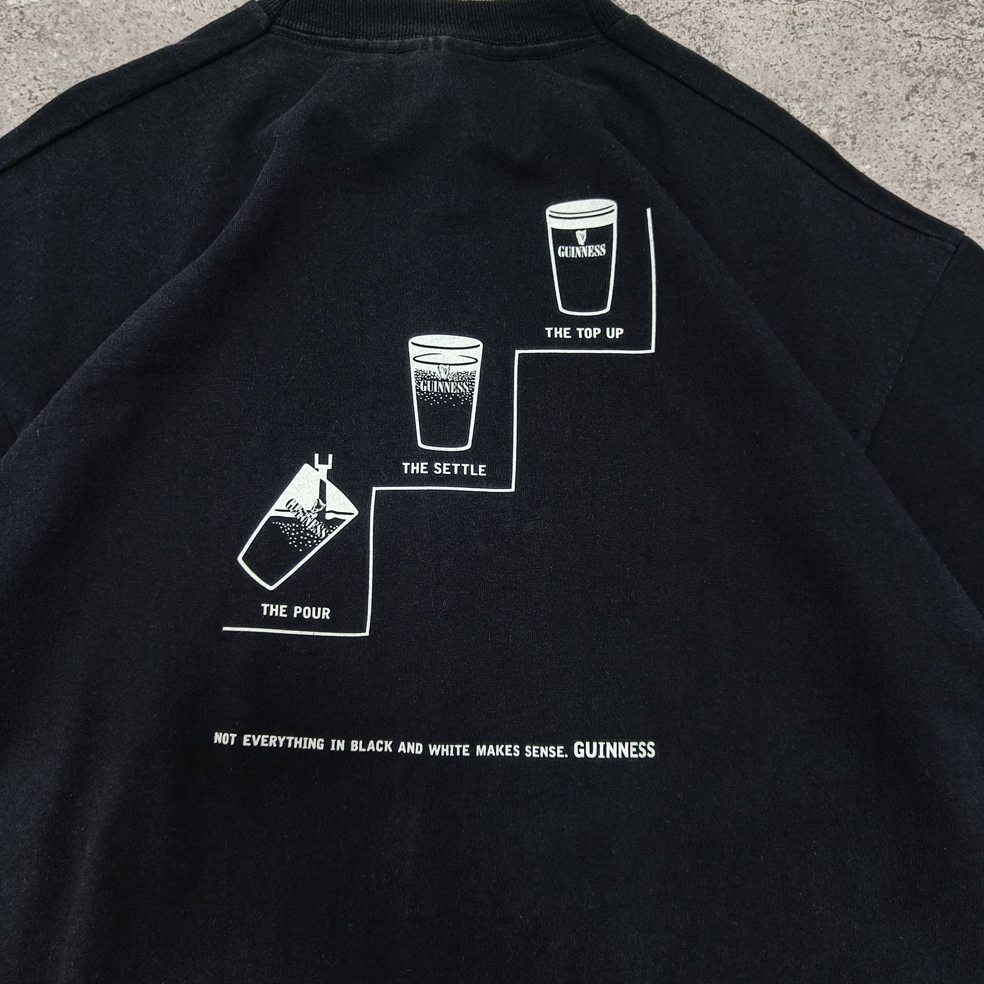 Vintage VINTAGE GUINNESS THREE STEPS BIG LOGO TEE SINGLE STICH 90s Size US XL / EU 56 / 4 - 4 Thumbnail