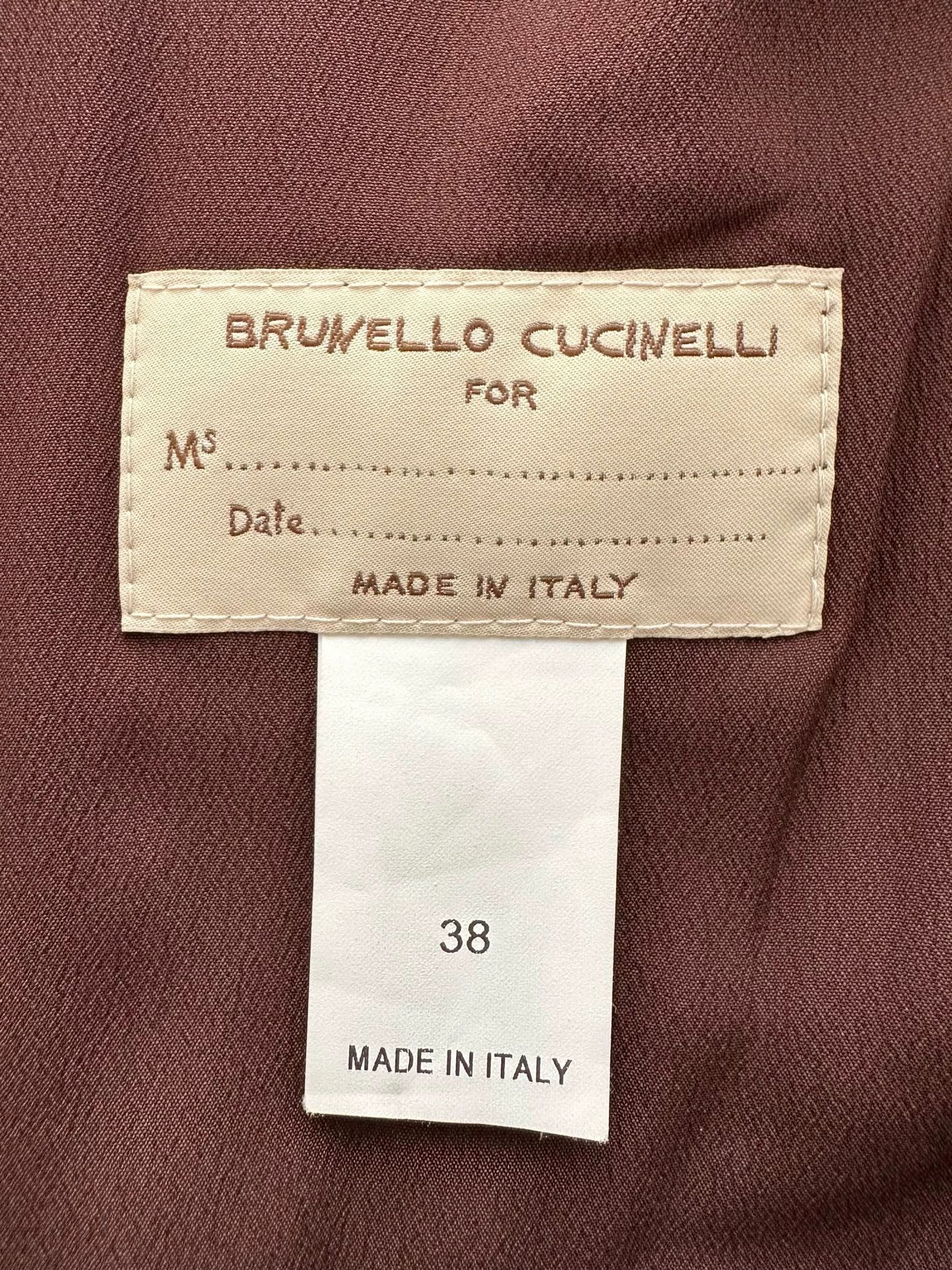 Brunello Cucinelli BC leather fitted short jacket women's black Size S / US 4 / IT 40 - 7 Thumbnail