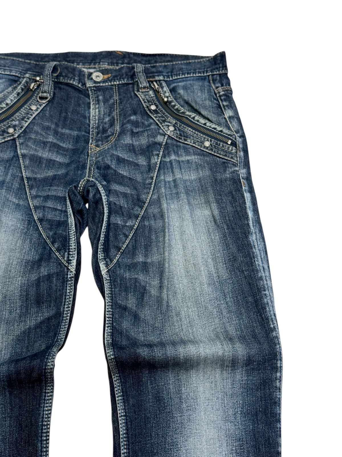 Japanese Brand Vintage Nicole Hideaways Acid Wash Zipper Pocket Denim Size US 33 - 5 Thumbnail