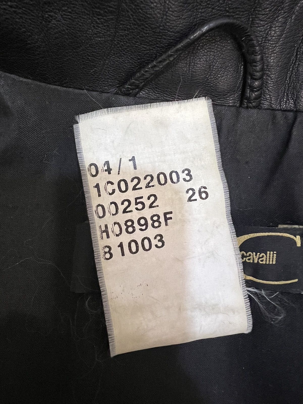 Just Cavalli × Roberto Cavalli Archive 00s Just Roberto Cavalli belted Leather Jacket Size S / US 4 / IT 40 - 4 Thumbnail