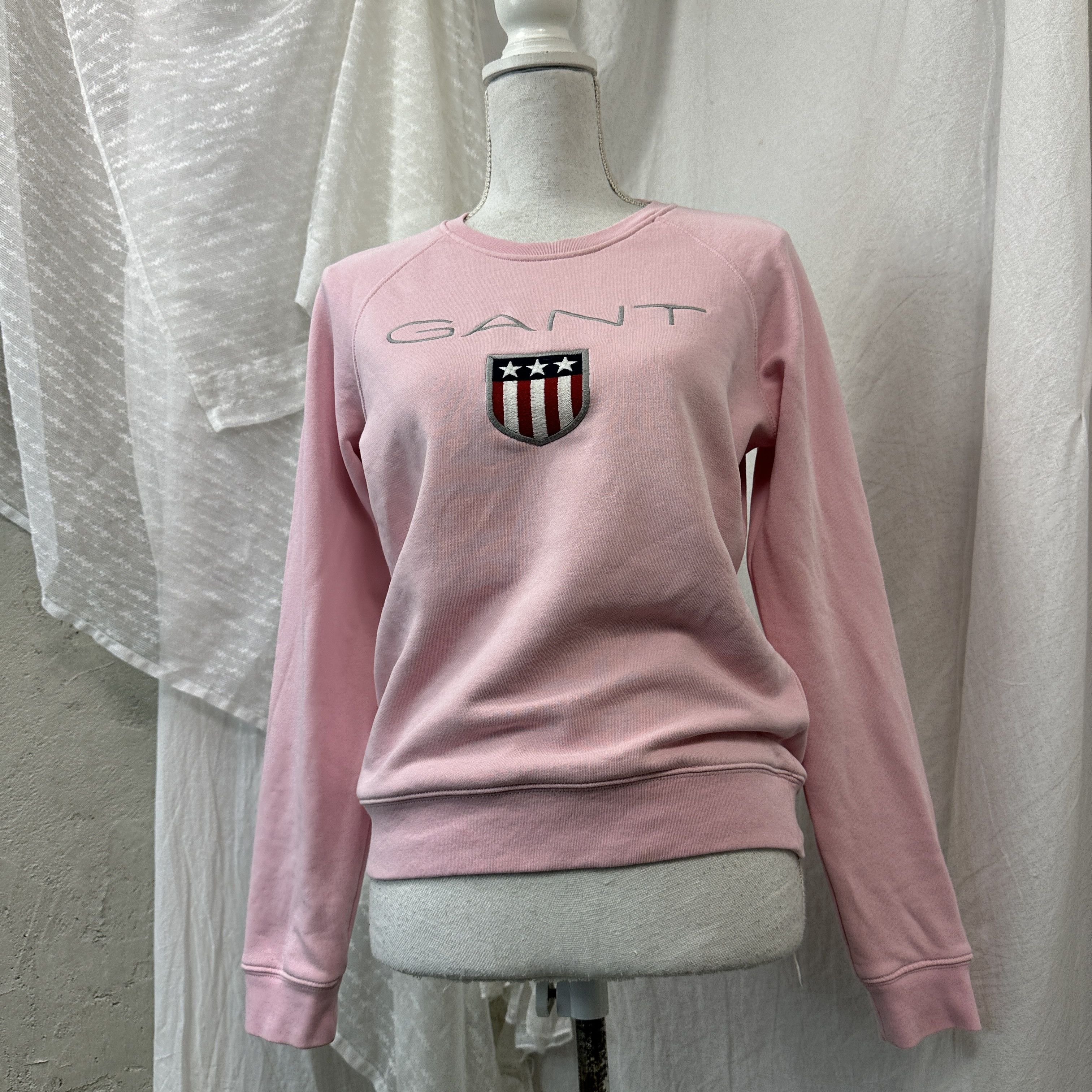 Gant Vintage Streetwear Sporty Gant Baby Pink Women's Hoodie Y2K Size S / US 4 / IT 40 - 1 Thumbnail