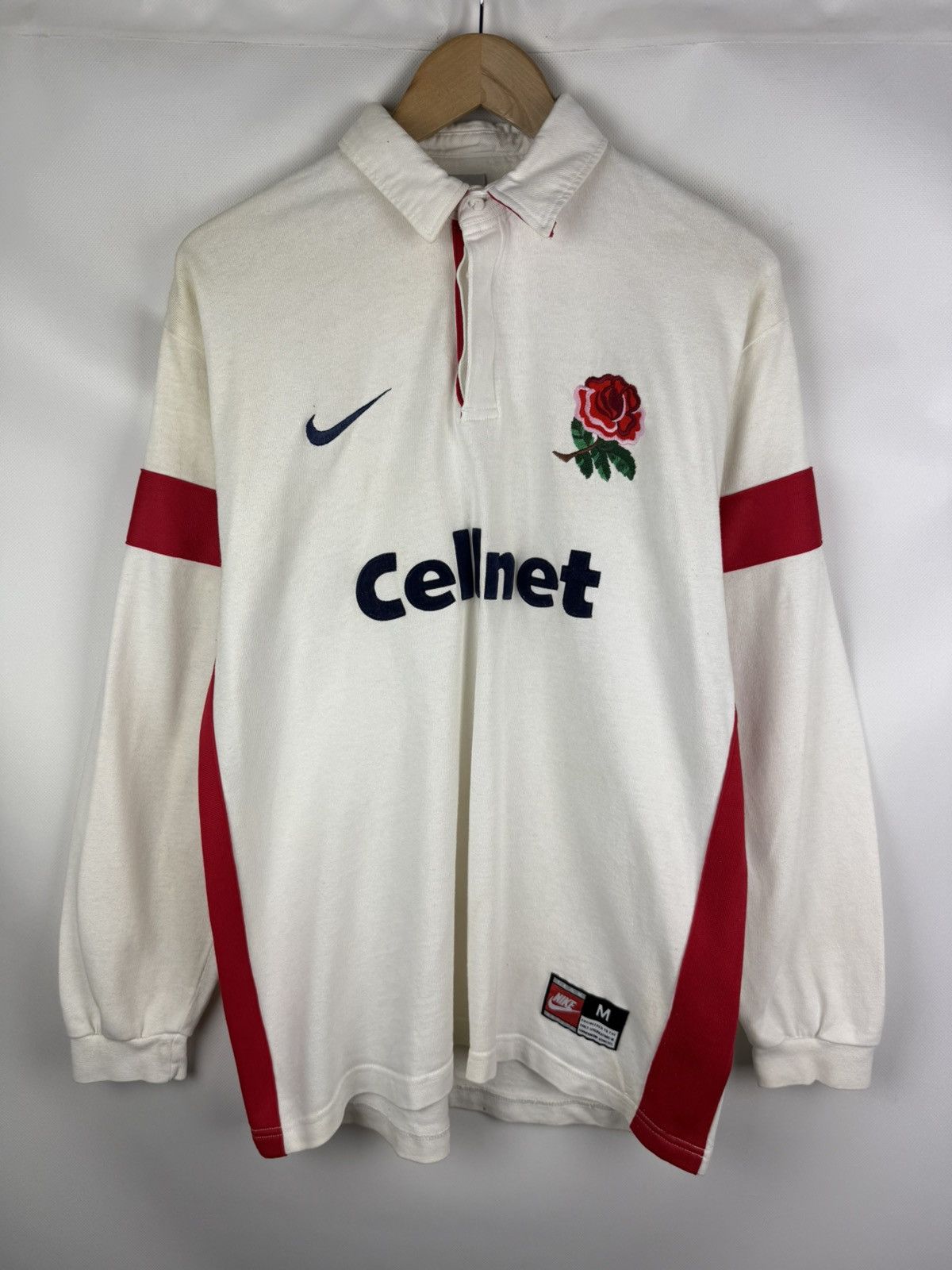 Nike Vintage 1997-99 Nike England Cellnet Long Sleeve Rugby Shirt Size US M / EU 48-50 / 2 - 1 Thumbnail