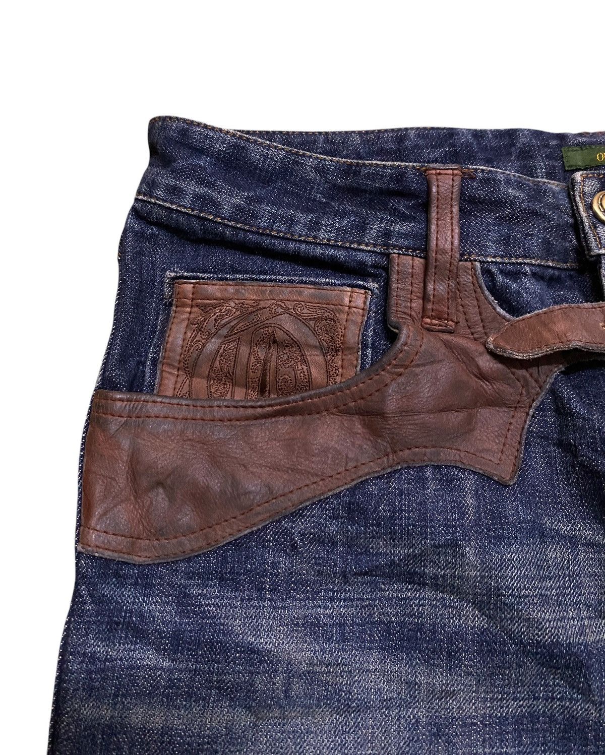 Obelisk Very Rare Vintage Brand Obelisk Flared Ripped Jeans 1990s Size US 30 / EU 46 - 6 Thumbnail