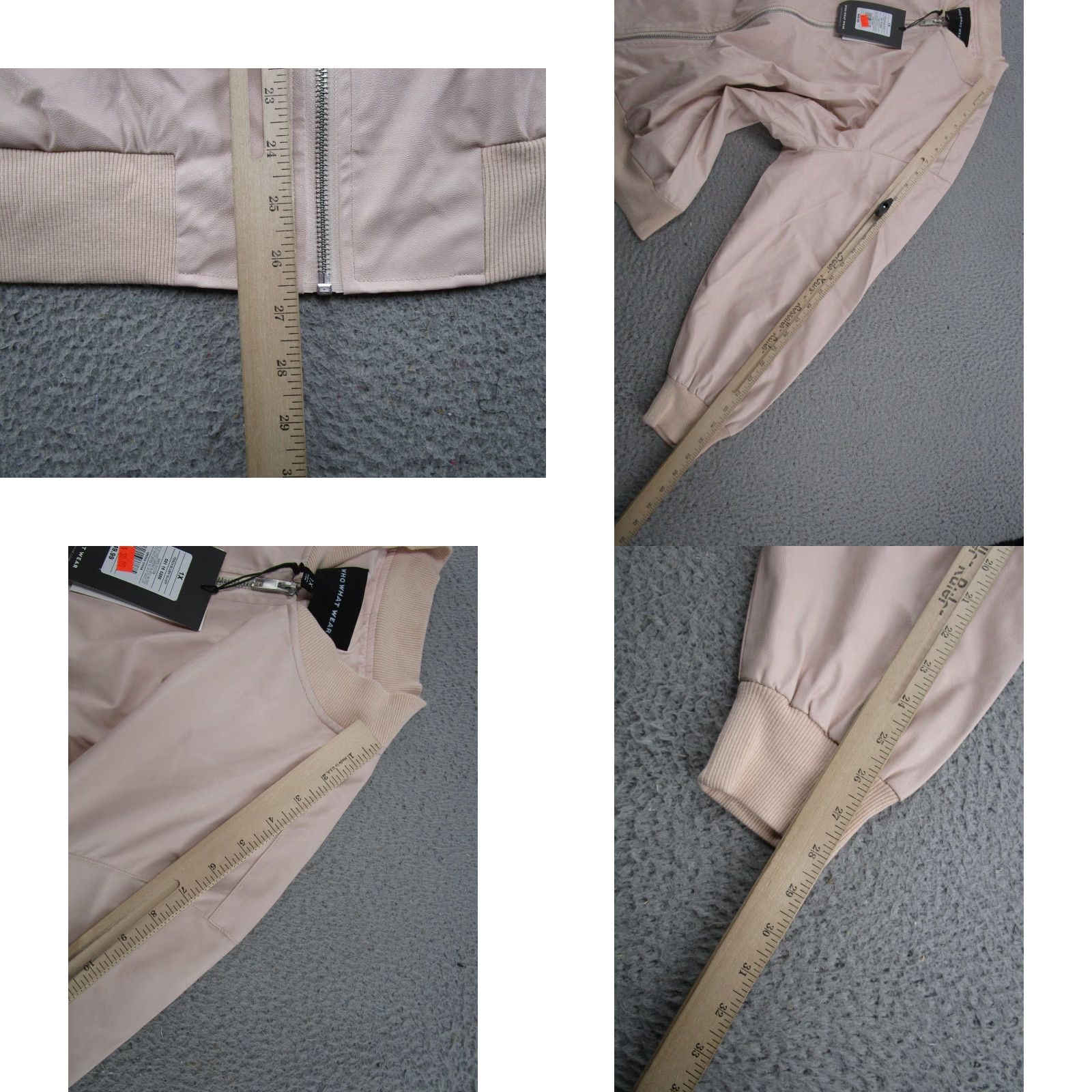 Vintage Who What Wear Bomber Jacket Women’s Faux Leather Pink 1X New Plus Size Short Sleeve? Size XL / US 12-14 / IT 48-50 - 8 Thumbnail