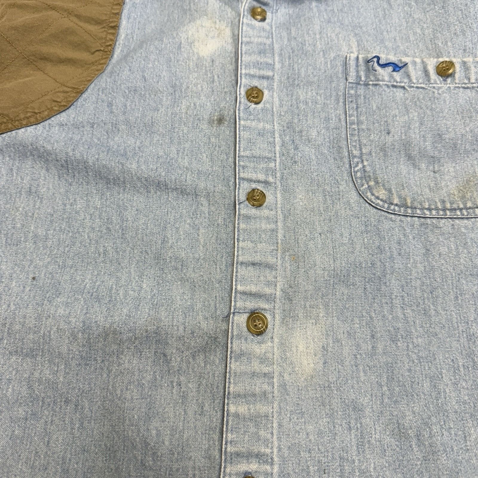 Vintage Vintage Duxbak Shooting/Hunting Long Sleeve Blue Button Up Size US XL / EU 56 / 4 - 7 Thumbnail