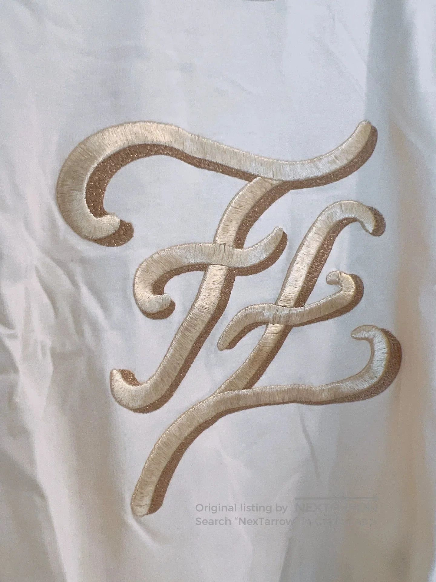 Fendi FENDI Beige Double F Short Sleeve T-Shirt. Size US XS / EU 42 / 0 - 3 Thumbnail
